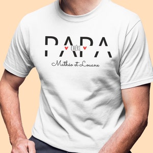 T-shirt personnalisé papa d'amour, fête des pères, anniversaire papa image 3