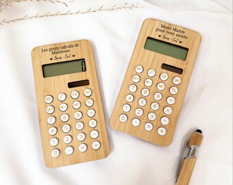 Personalized teacher calculator, teacher gift idea, master gift, personalized atsem gift, end of school year idea, school