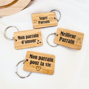 Llavero personalizado "Padrino": regalo para padrinos, accesorio para padrinos, cumpleaños para padrinos, idea de regalo para padrinos, bautizo para padrinos, Navidad.