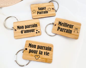 Llavero personalizado "Padrino": regalo para padrinos, accesorio para padrinos, cumpleaños para padrinos, idea de regalo para padrinos, bautizo para padrinos, Navidad.