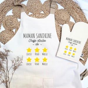 Personalized kitchen apron for mom, Mother&#39;s Day, mom gift, mom birthday, mom gift idea, Christmas, personalized kitchen
