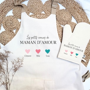 Personalized Apron + Mitt for Mom, Mother&#39;s Day, Mom gift, Mom birthday, Mom gift idea, Christmas, personalized apron/glove