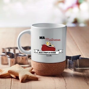 Taza de corcho "Mi profesor tiene demasiada clase", gracias maestro, regalo escolar, taza atsem