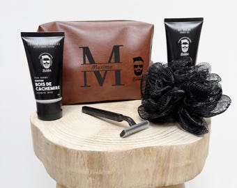 Personalized men's grooming set - men's beard care kit, personalized men's grooming kit, personalized men's gift, Valentine's Day gift
