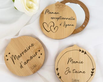 Personalized mirror - Mother's Day, Godmother gift, Grandma's birthday, women's gift, gift idea for mom and grandma, personalized gift