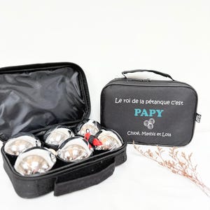 Personalized petanque kit for grandpa, grandpa gift idea, Grandfather&#39;s Day, personalized gift, petanque ball, grandpa Christmas gift