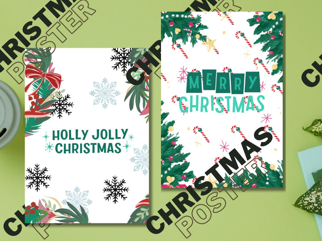 Christmas Poster Printable Digital Download Poster Christmas Wall Decor ...
