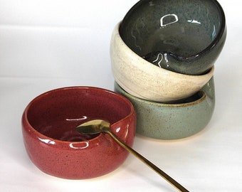 Handmade Ceramic Tea Bag Dish with Spoon | Tea Bag Pot | Salt Dish | Tea Bowl | Sugar pot | Sugar Dish | Spoon Rest | Tea Bag Tidy | Kitchen