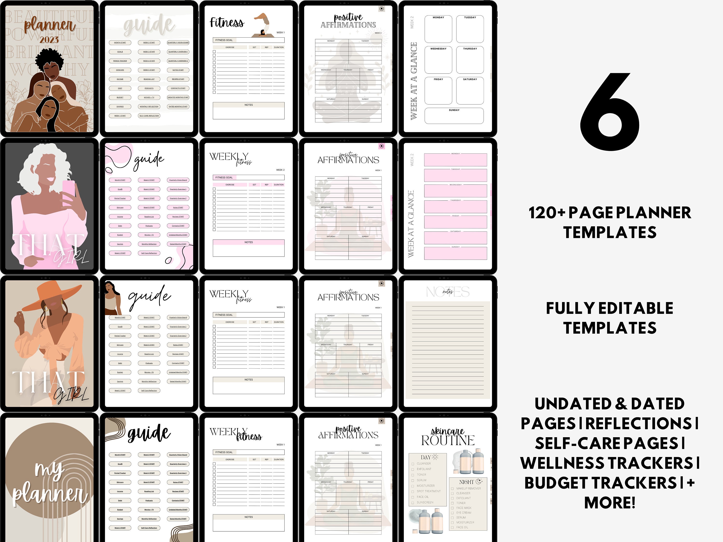 PLR Digital Planner Bundle Resell PLR Digital Planner Editable PLR