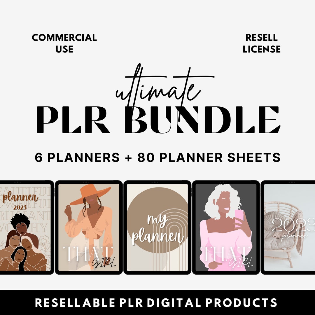 Ultimate PLR Planner Resell Bundle Editable Digital Planner Etsy