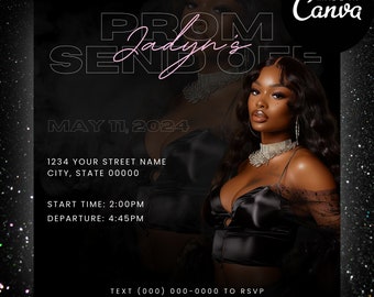 Prom Send Off Flyer Editable Prom Season Flyer Prom Invitation Flyer Prom Party Flyer DIY Prom Flyer Prom Event Flyer Prom Party Invitation