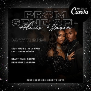 Prom Send Off Flyer Editable Prom Season Flyer Prom Invitation Flyer Prom Party Flyer DIY Prom Flyer Prom Event Flyer Prom Party Invitation