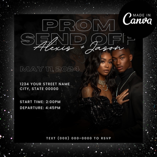 Prom Send Off Flyer Editable Prom Season Flyer Prom Invitation Flyer Prom Party Flyer DIY Prom Flyer Prom Event Flyer Prom Party Invitation