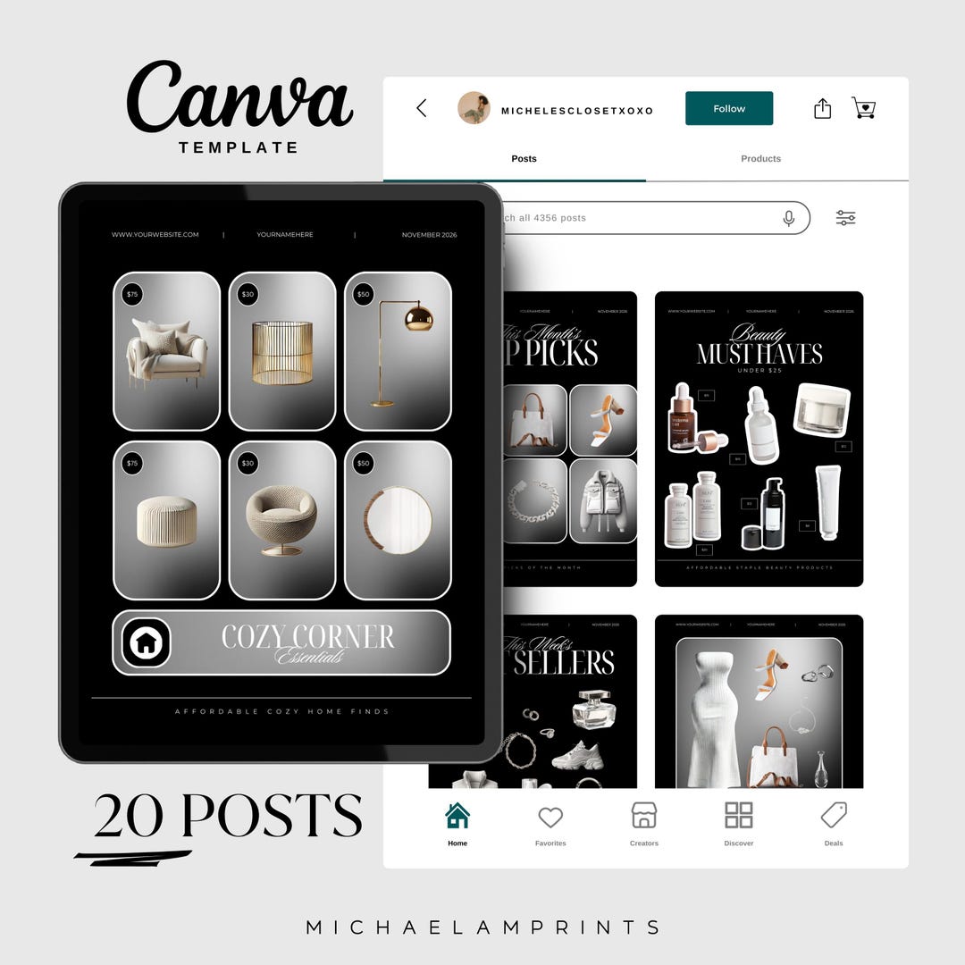 20 LTK Template Instagram Editable Canva Template Social Media Post ...