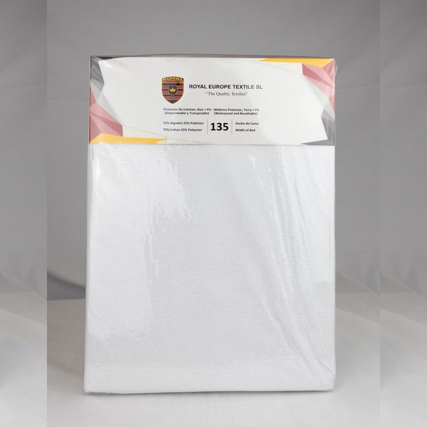 Protège-matelas en tissu éponge imperméable, respirant et très absorbant, pour matelas jusqu'à 30 cm de haut. pour lits 135 x 200 cm