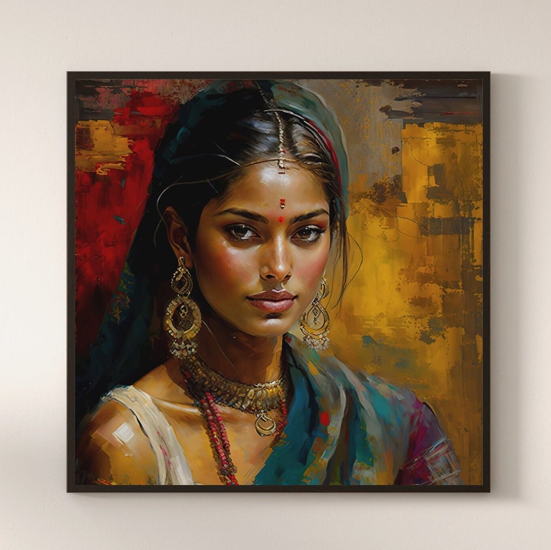 indian-woman-ethnic-painting-ethnic-portrait-south-asian-woman