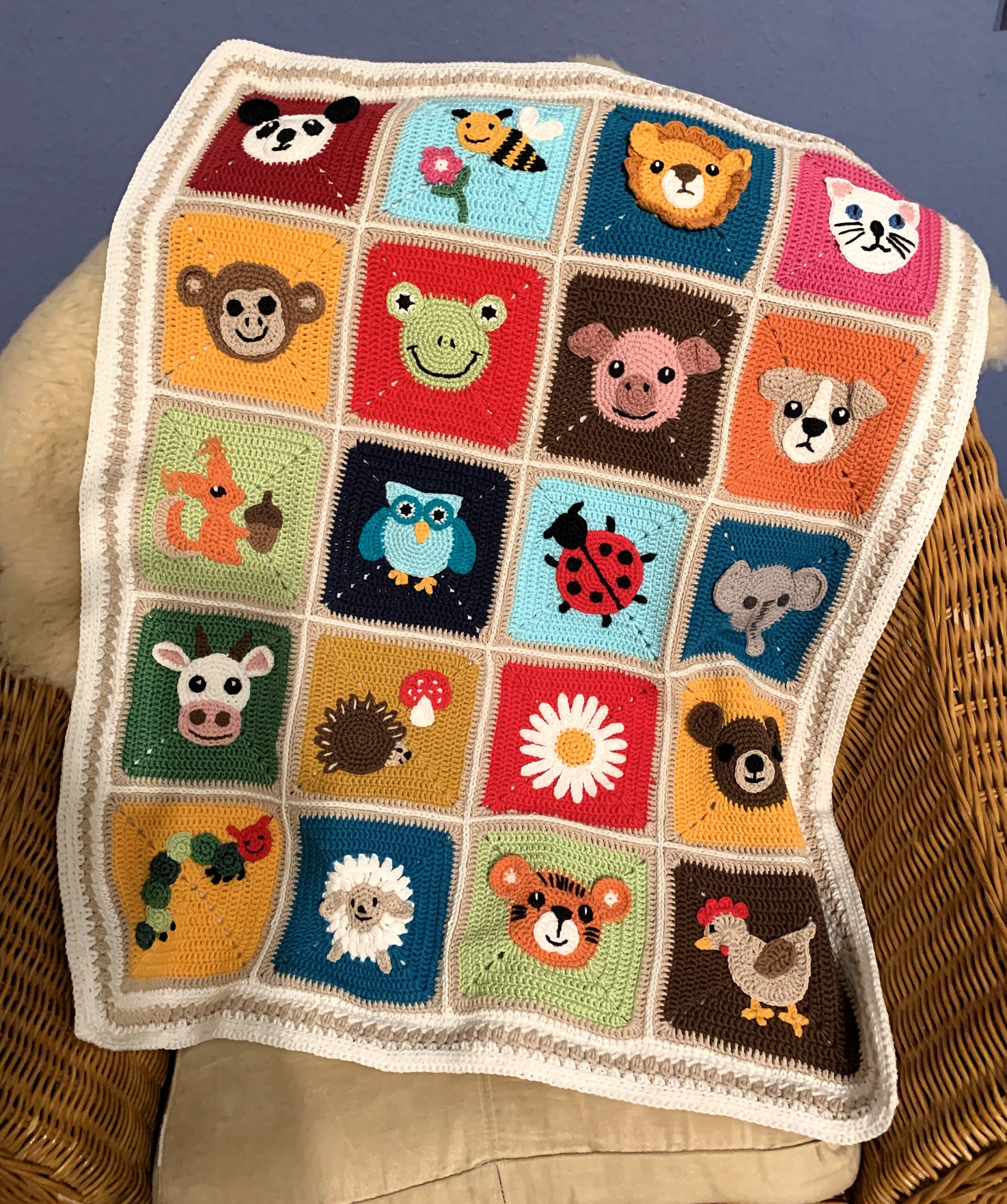 Animal Granny Squares: 40 Cute Crochet Blocks to Make Into Decorations, Homewares, Blankets and More [Book]