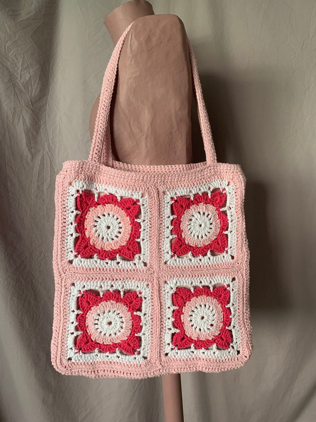 Granny Squares Tasche Gehäkelte Tasche Retro Tasche Hippie Etsy
