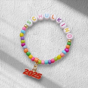 Schulkind Armband 2025 Geschenke zur Einschulung 2025 personalisiertes Armband Mädchen Jungen, Einschulung Geschenk, Einschulungsgeschenk
