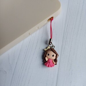 Dragonne de téléphone de chat, charme de téléphone de filles de Kawaii, Katzenanhänger, amoureux des chats, charme de téléphone de chat de coeur, cadeau de meilleur ami, charme de princesse, bijoux d'enfants image 7