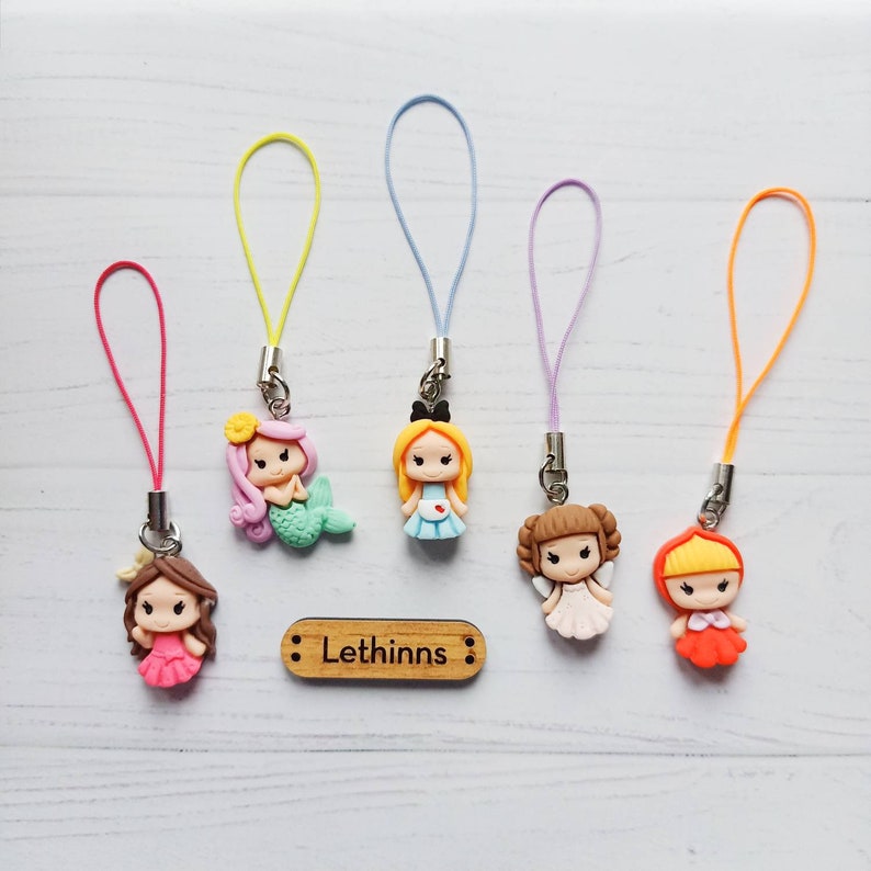 Cat Phone Strap, Kawaii Girls Phone Charm, Katzenanhänger, Cat Lovers, Heart Cat Phone Charm, Best Friend Gift, Princess Charm, Kids Jewelry image 2