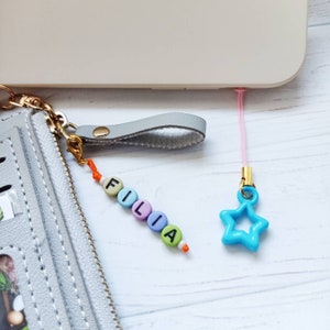 Star Phone Charm, Star Phone Strap nom personnalisé, Cute Charm Custom Name, Sternanhänger mit Namen, individuelles Weihnachtsgeschenk image 10