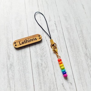 LGBTQ Phone Strap, Rainbow Phone Charm, Pride Pendant, LGBTQ Handynhänger, Rainbow Pendant, lgbtq Keychain, Gift for lgbtq Gold colour