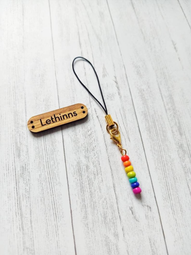 LGBTQ Phone Strap, Rainbow Phone Charm, Pride Pendant, LGBTQ Handynhänger, Rainbow Pendant, lgbtq Keychain, Gift for lgbtq Gold colour