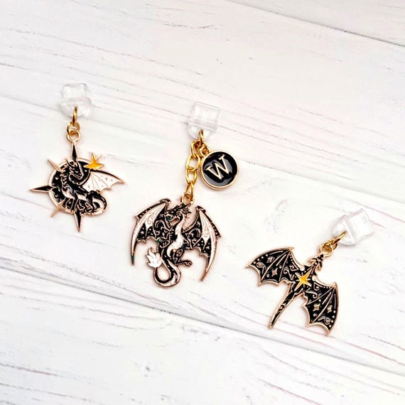 Dragon Dust Plug Charm USB-C, Micro USB, Lightning, Fantasy Phönix E-Reader Accessories for Kindle, Kobo, Tolino, Handy Anhänger