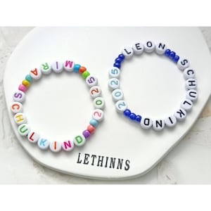 Personalized Bracelet for School 2025 First Day of School Bracelet for Boys and Girls Personalized Gift Personalisiertes Schuldkind Armband