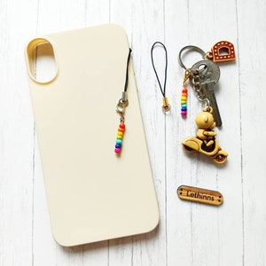 Sangle de téléphone LGBTQ, breloque téléphone arc-en-ciel, pendentif fierté, LGBTQ Handynhänger, pendentif arc-en-ciel, porte-clé lgbtq, cadeau pour lgbtq image 2