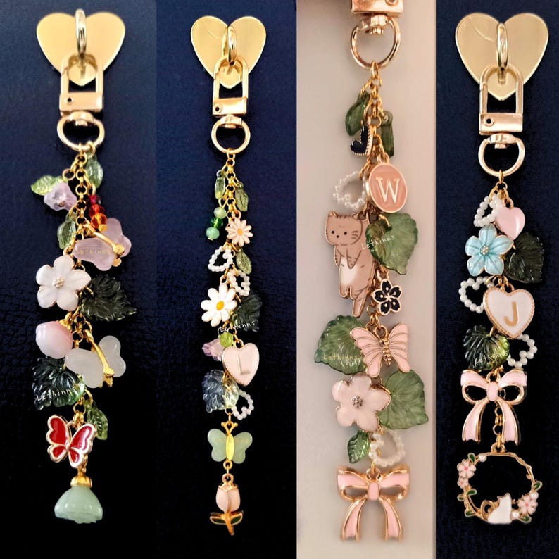 Handmade Botanical Kindle Charm | Floral Ereader Accessories | Bookish image 2