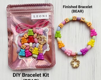 DIY Set Bracelet Kit, Birthday Party Favor, Friendship Bracelet, Girls Jewelry Making