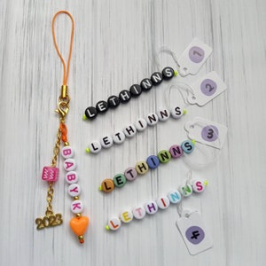 New Mom Gift, Baby Name and Zodiac Sign, Mommy Phone Charm, Gift for New Mom, My Child Phone Strap, New Mother Jewelry, Individuell Anhänger image 3