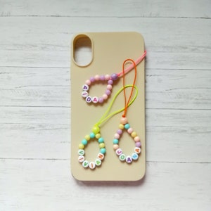 Beaded Phone Charm Personalised Name, personalisierte Handyanhänger mit wunschnamen image 2