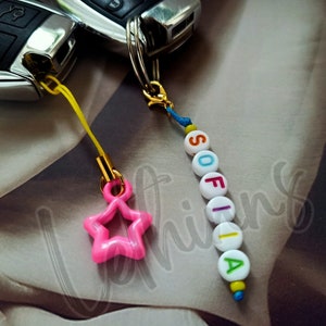 Star Phone Charm, Star Phone Strap nom personnalisé, Cute Charm Custom Name, Sternanhänger mit Namen, individuelles Weihnachtsgeschenk image 3