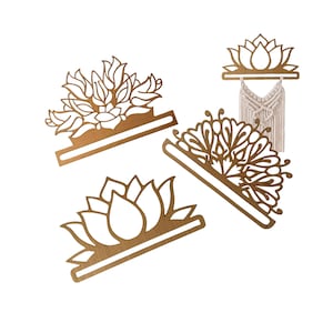 Macrame Wall Hanging Frame: Lotus Flower Shape, Hardwood Plywood