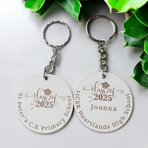 Class of 2025, School leavers keyring sets, Teacher Pupil Gift, Whole class gifts from teachers, Personalised class keyrings