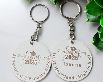 Class of 2025, School leavers keyring sets, Teacher Pupil Gift, Whole class gifts from teachers, Personalised class keyrings