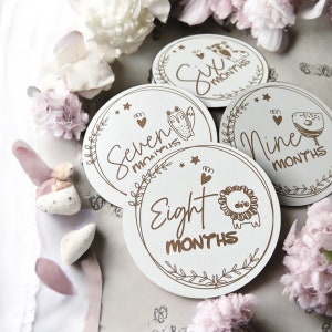 Baby Milestone Cards Baby Months Signs, regalo per baby shower, regalo per neonato, regalo per la futura mamma, regalo per i neo-genitori