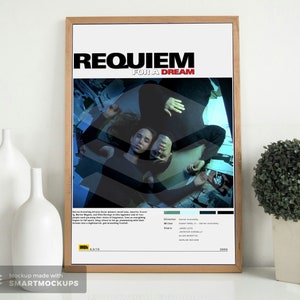Requiem For A Dream, Filmplakat, Jared Leto, Jennifer Connelly, Wandkunst, Wanddekoration