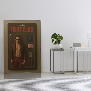 Fight Club - Ai Poster - Filmposter - Brad Pitt - Tyler Durden - Edward Norton - Wohnkultur - Wanddeko