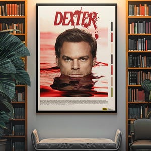Póster de Dexter Morgan, Michael C. Hall, Serie de TV Dexter, Arte mural, Decoración de pared, Regalo