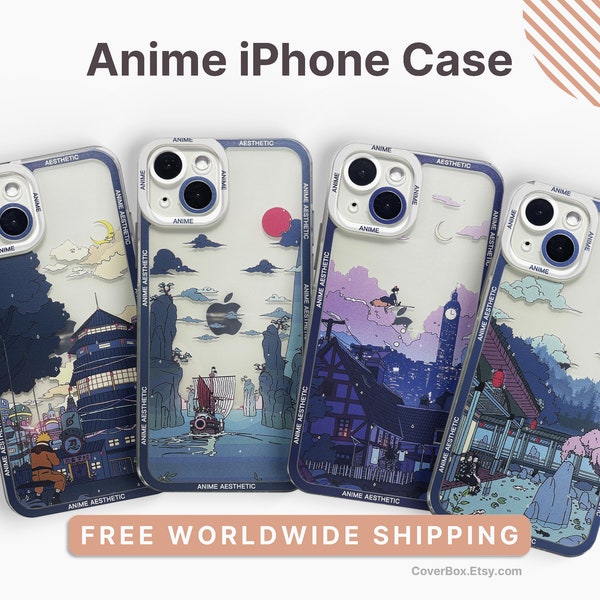 Anime iPhone Case Cute Japanese Anime Aesthetic Japan Phone Cover For iPhone 15 iPhone 14 13 12 11 Pro Max XS X XR SE 7 8 Case Plus Clear