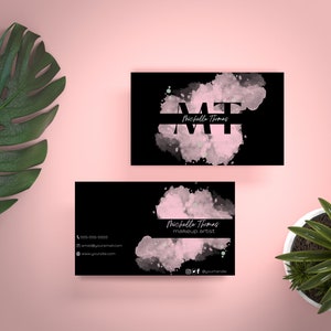 Business Card Template, Digital Download, Double-Sided, Customizable Template