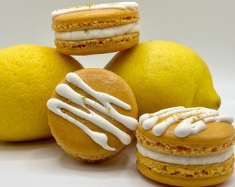 Macarons – Vanilla Lemon Buttercream, Homemade Lemon Curd