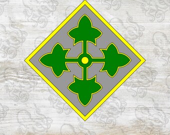 4th Infantry Division SSI + DUI, Digital, SVG