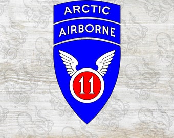 11th Airborne Division SSI + DUI + Trimming, Digital, SVG