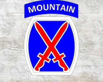 10th Mountain Division SSI + DUI, Digital, SVG