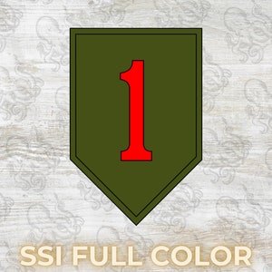 1st Infantry Division SSI + DUI, digitaal, SVG
